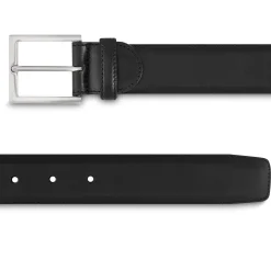 LodinG Ceinture homme en cuir lisse Noir New