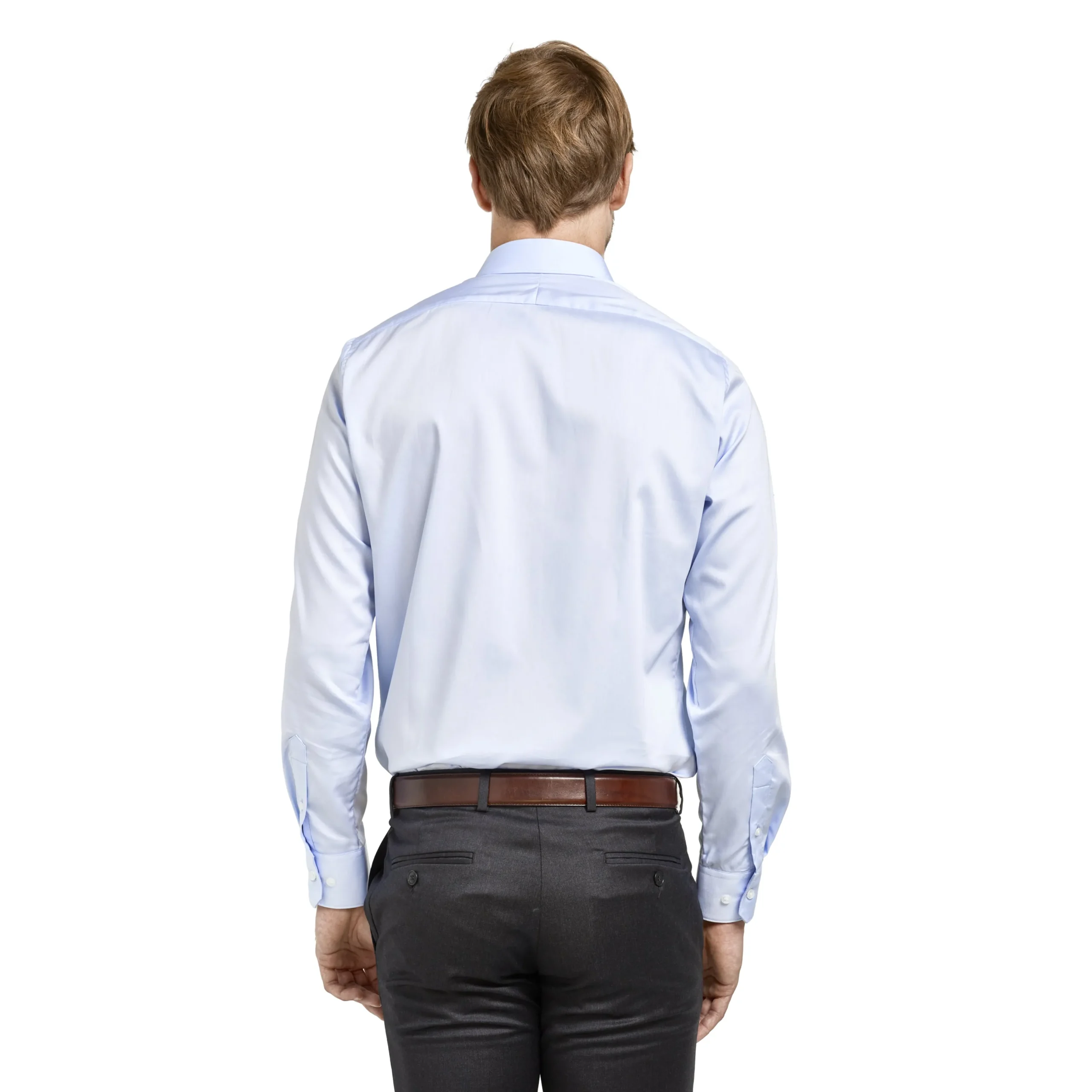 LodinG Chemise bleu coupe droite sans repassage 100% coton Ciel New