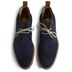 LodinG Desert Boots Firmo 393 veau velours bleu Bleu foncé Sale