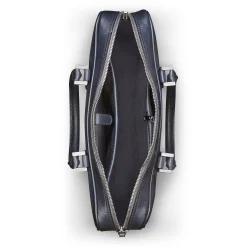 LodinG Porte-document en cuir bleu gris Marine Outlet