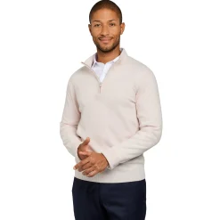 LodinG Pull col zip laine Mérinos et cachemire crème Ecru Flash Sale