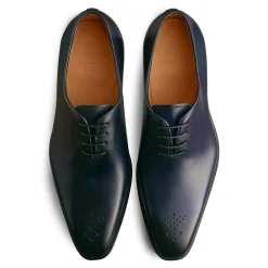 LodinG Richelieu One-Cut à bout fleuri Milan 345 Bleu marine Shop