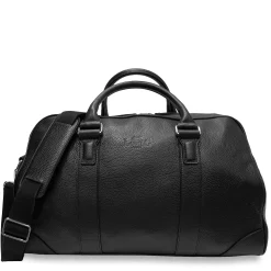 LodinG Sac week-end de voyage en cuir grainé Noir Outlet